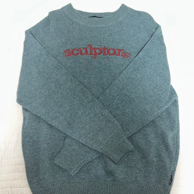 스컬프터 로고 인타샤 니트
