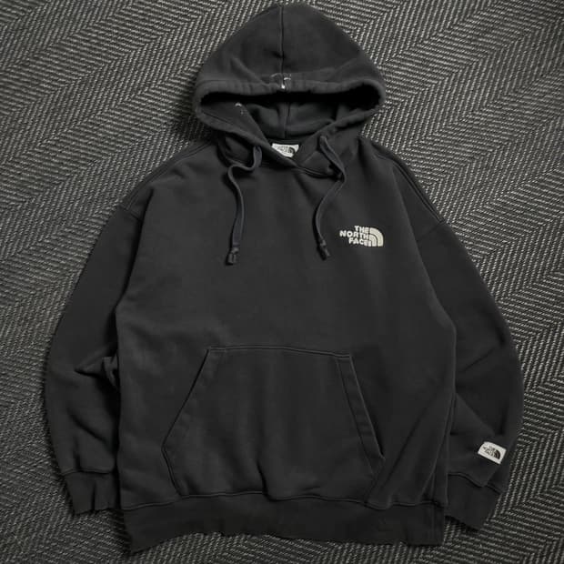 노스페이스 스몰로고 박시핏 후드 티셔츠o 4529
