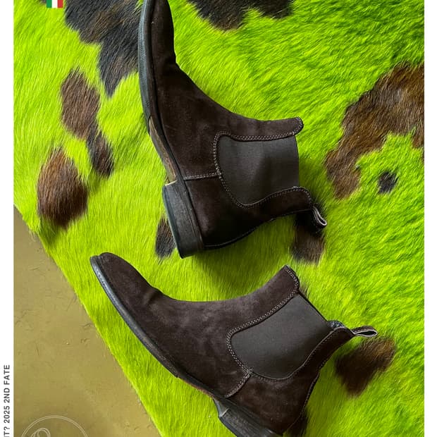 Old Vibram Itlian Leather Suede Boots