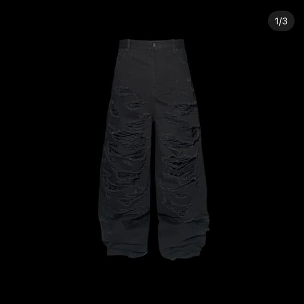 [2] 에모스탠스클럽 재패니즈 디스트레스드 와이드 배기진 V2