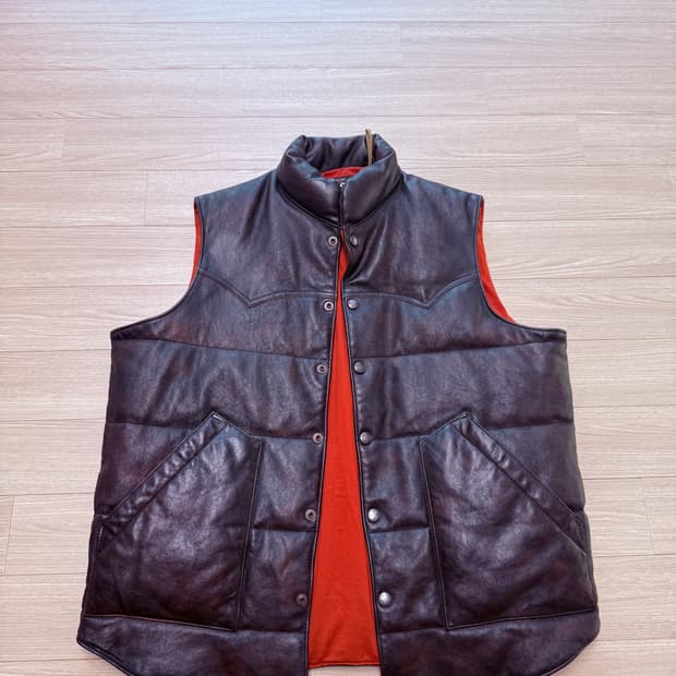 rrl 더블알엘 소가죽 퀄팅 베스트 xl 초레어템