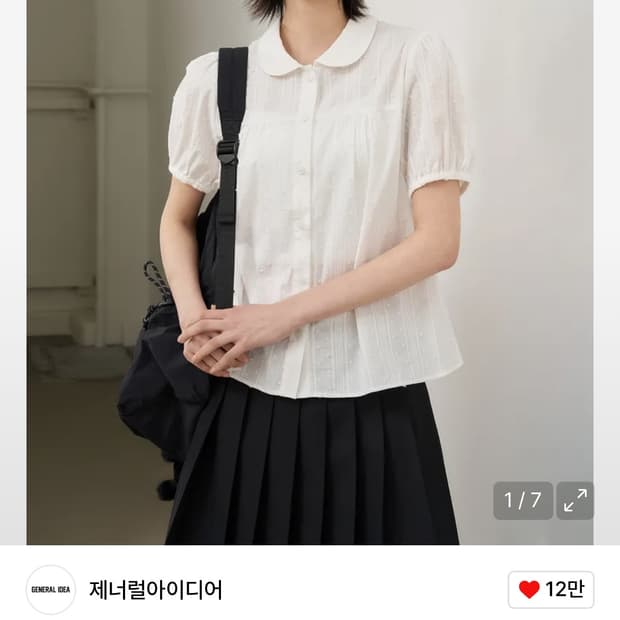 제너럴아이디어 도트 블라우스