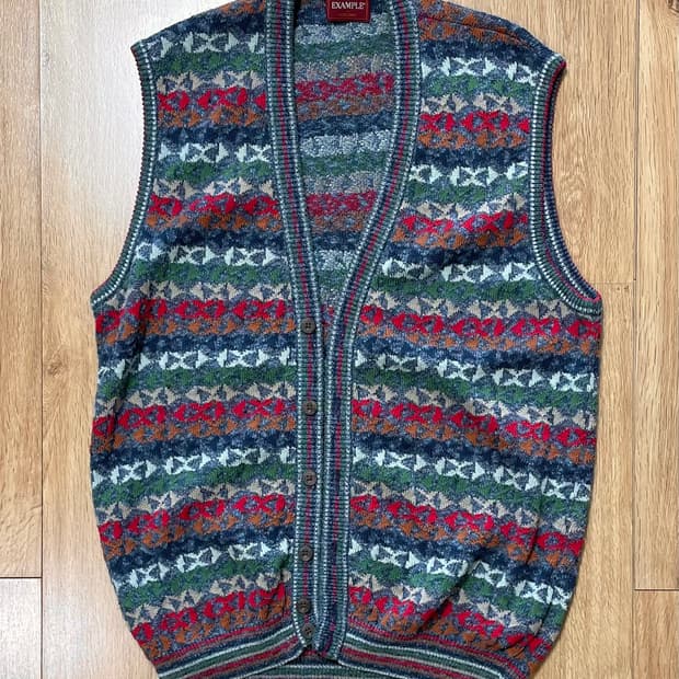 택포) Made Italy 미쏘니 패턴 니트 베스트 조끼