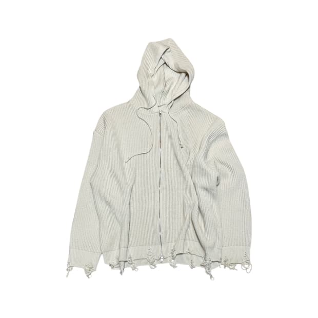 Sk8er Rock, Oversize Knit Damage Hood Zi