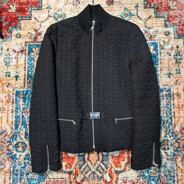 [L] 아르마니 익스체인지 크롭 벨티드 퀄팅 자켓