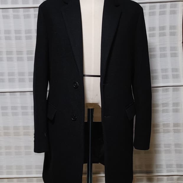 (한섬) 시스템 옴므 검정 싱글 코트 95~100