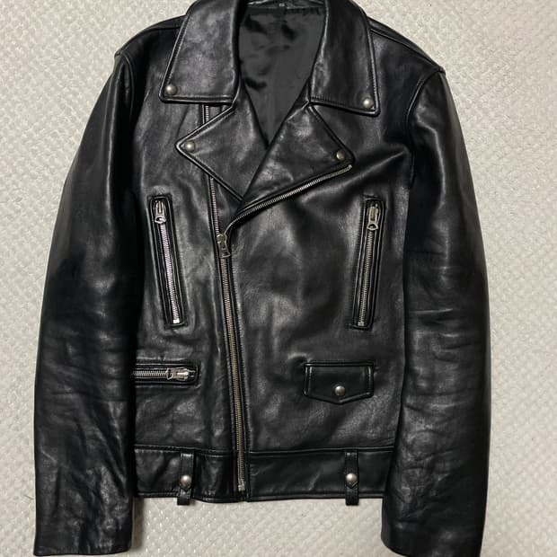 광희시장 웨스턴 무드 램스킨 양가죽 레더 자켓