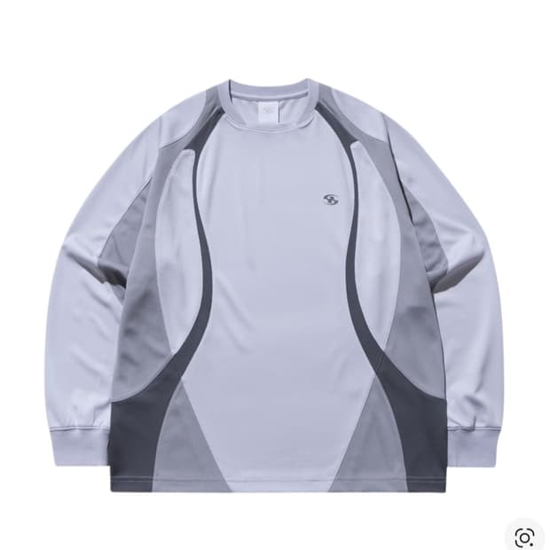 산산기어 롱슬리브 슬래시 저지 스카이블루 1사이즈