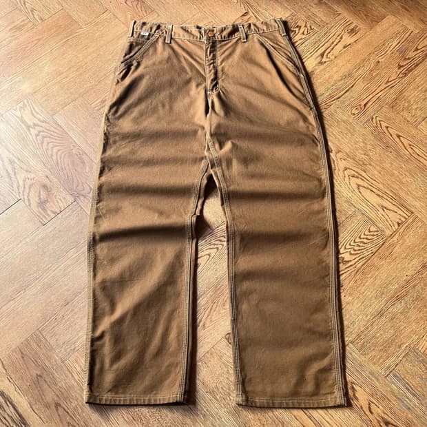 [35]칼하트FR 빈티지 브라운 싱글니 워크팬츠