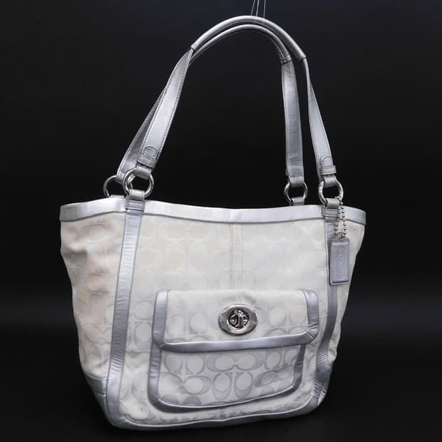 코치 실버 y2k 토트백 숄더백 