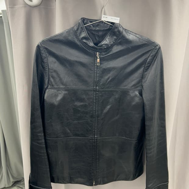 양가죽 레더집업