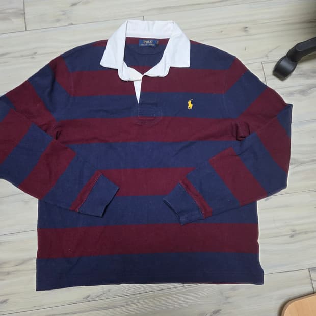 폴로 랄프로렌 럭비티 네이비 버건디