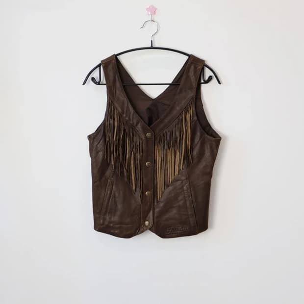 Indian Motorcycle Leather Fringe Vest