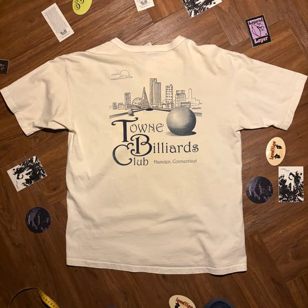 90s Anvil Billards 싱글스티치 헨리넥 티셔츠