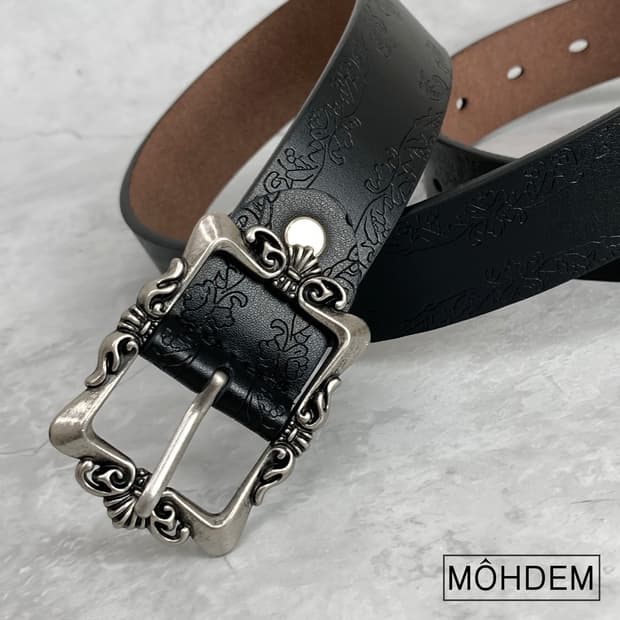 [Unisex 에스닉 버클 웨스턴 벨트