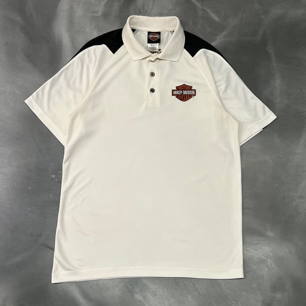  할리데이비슨 배색 카라 티셔츠 y15703