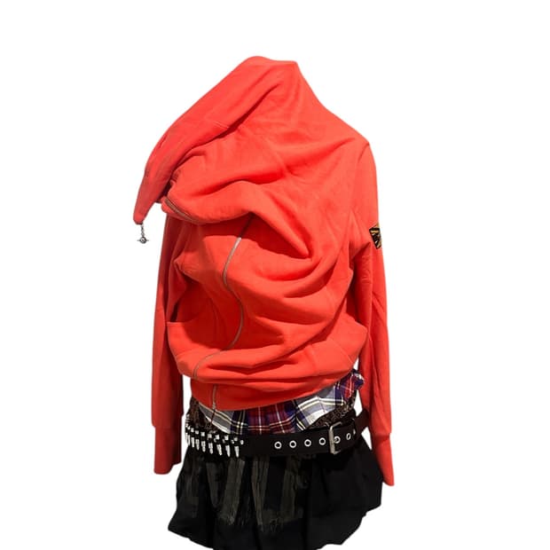 비비안웨스트우드 orb 지퍼 드레이핑  후드집업