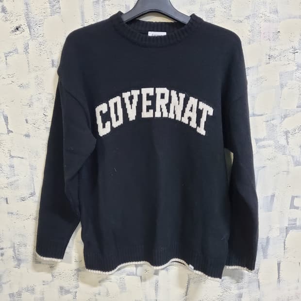 커버낫 COVERNAT 블랙 울 니트 스웨터 