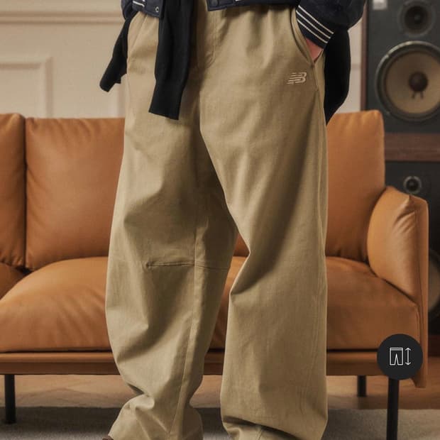 뉴발란스 커브드 와이드 치노 팬츠 m 새상품