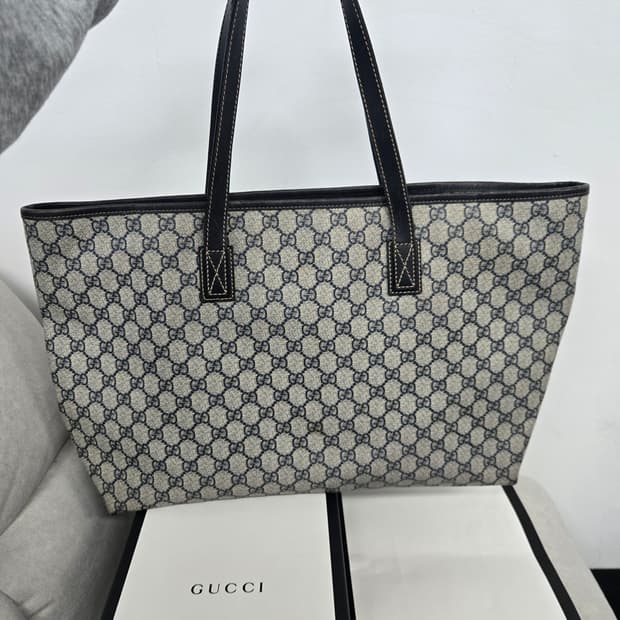 [보증서 정품] 구찌 시그니처 토트백 라지