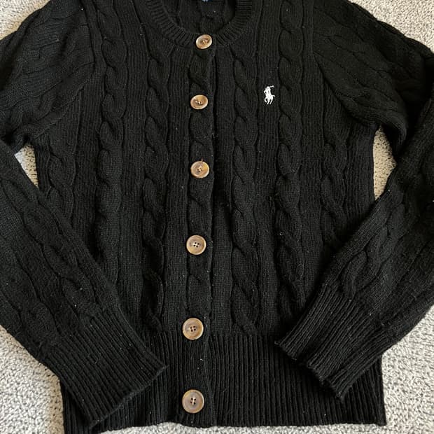 폴로 랄프 로렌 꽈배기 니트 cardigan