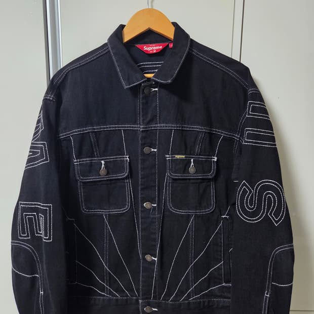 슈프림 23FW 자수 데님 트러커 자켓