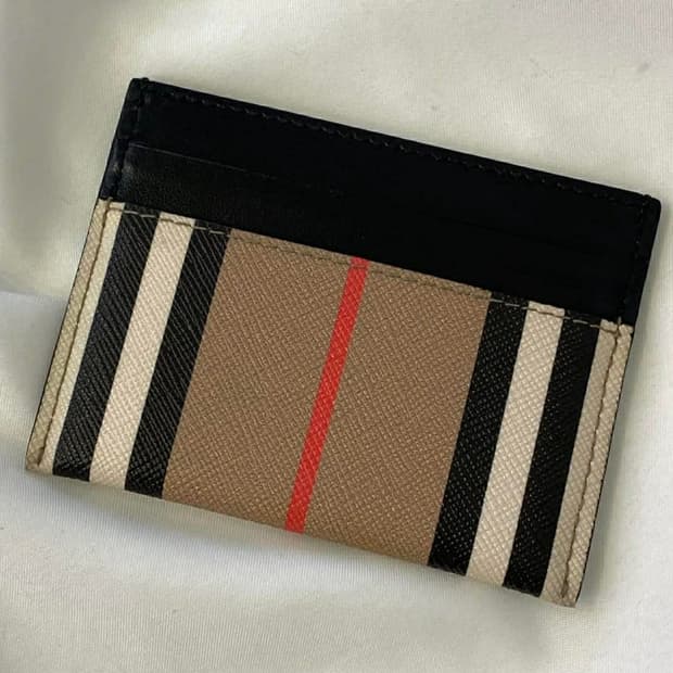 버버리 캔버스 카드지갑