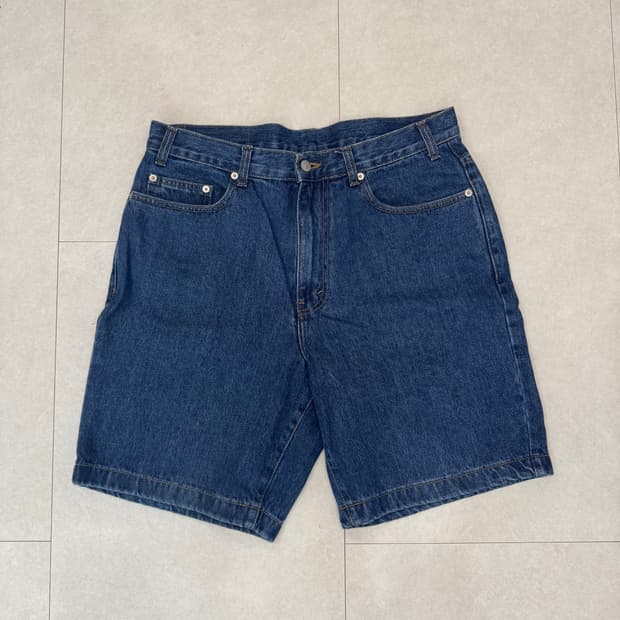 디스이즈네버댓 데님 쇼츠 미디움 블루 라지