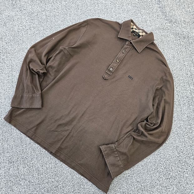 [100] 닥스 브라운 카라 긴팔 티셔츠 0102YH1