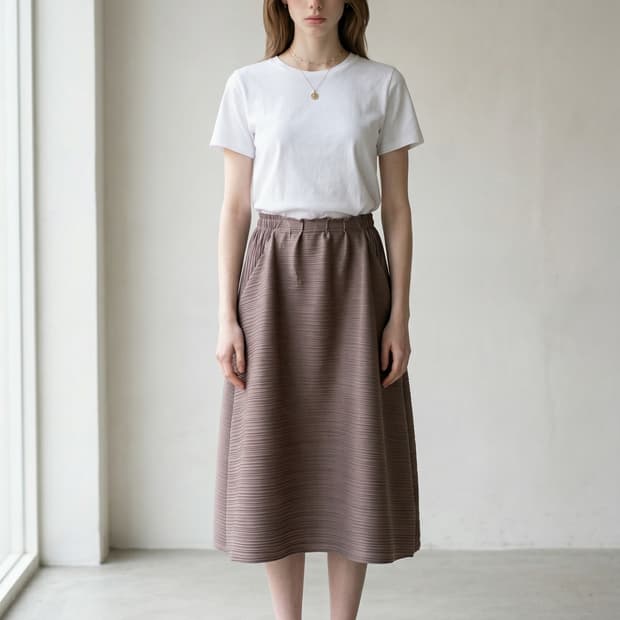 5/ 이세이미야케 플리츠플리즈 플리츠 스커트