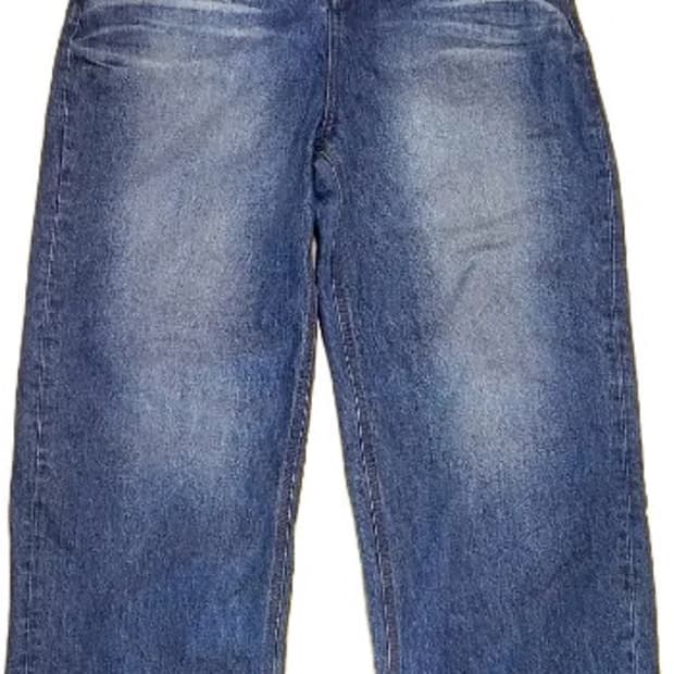 [S] STU 23SS 엠보 와이드 데님 팬츠 미드 블루