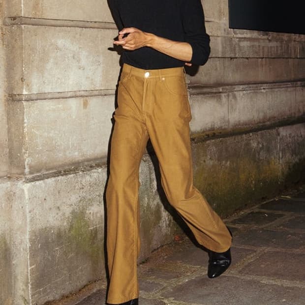 Husbands paris 허즈밴드 파리 몰스킨 플레어 팬츠