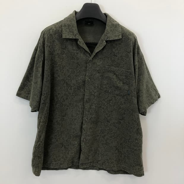 브라운브레스 오픈카라 패턴 반팔셔츠 XL