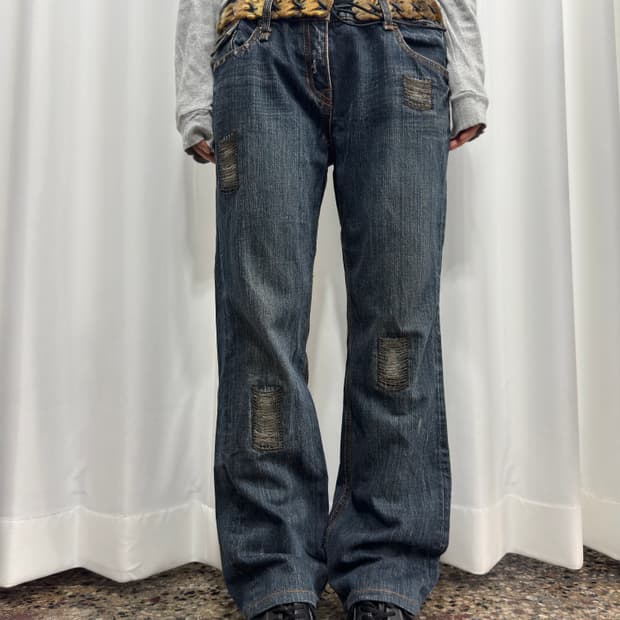fossi design denim pants