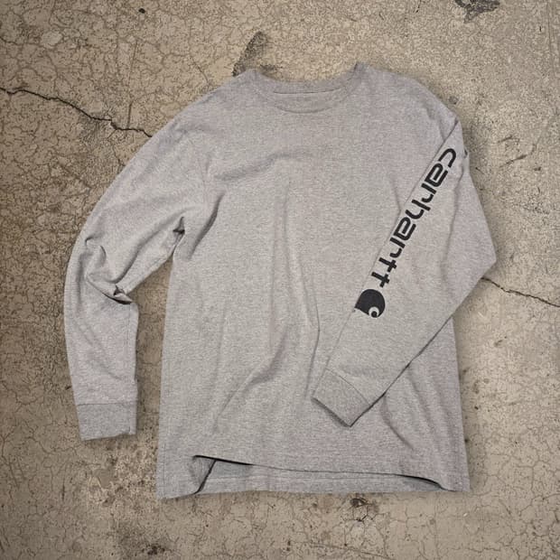 Carhartt 그레이 롱 슬리브