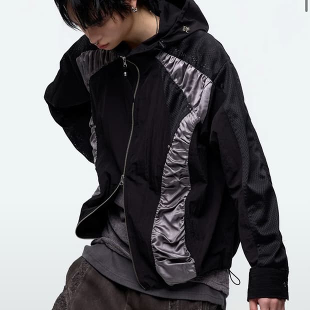 rssc CURVY INCISION WRINKLE WINDBREAKER 