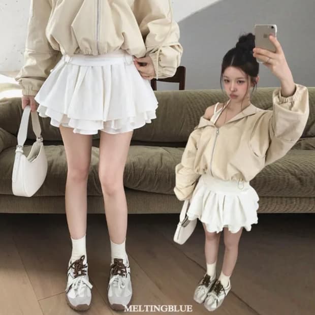 멜팅블루 페일로 캉캉 미니 스커트 블랙 S