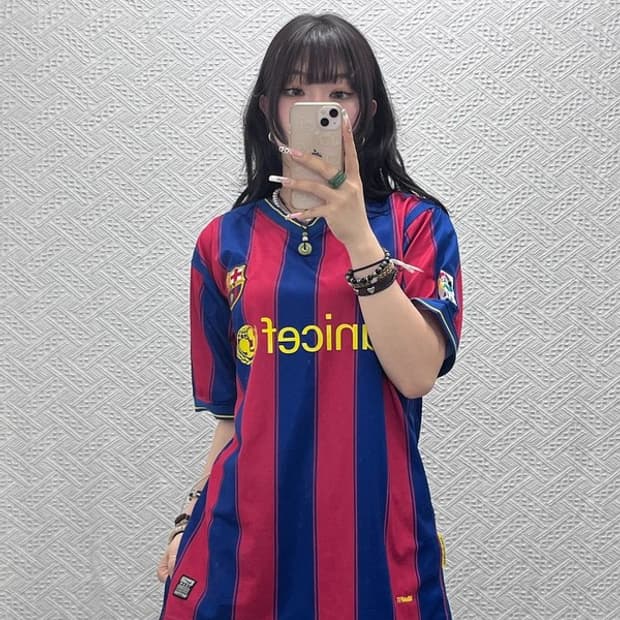 나이키 올드스쿨 바르셀로나 축구 유니폼 반팔티 XXL C11379