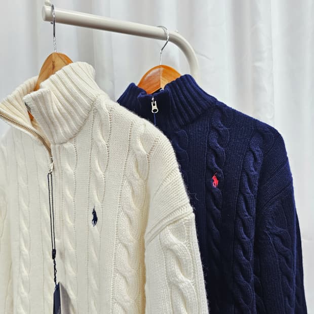 [폴로 여성 니트집업]