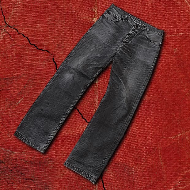 Levis 리바이스 90s 미국판 501 빈티지 그레이흑청 팬츠 33-4