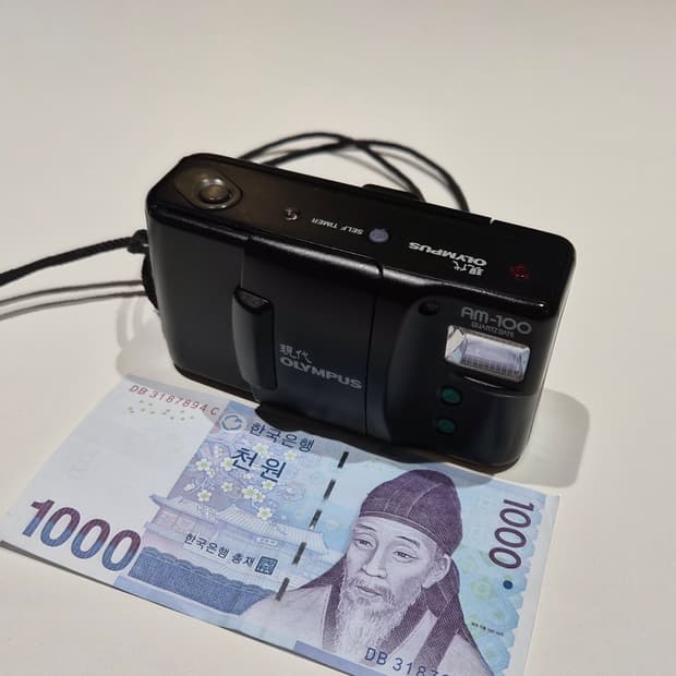 작례O 최강 똑딱이 3.5 단렌즈 올림푸스 am 100 필름카메라 빈티지