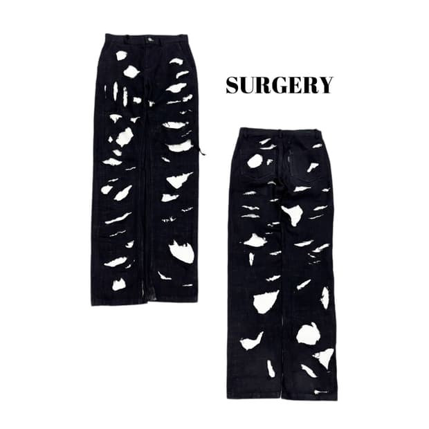 써저리 20FW 디스트로이드 데님팬츠 블랙