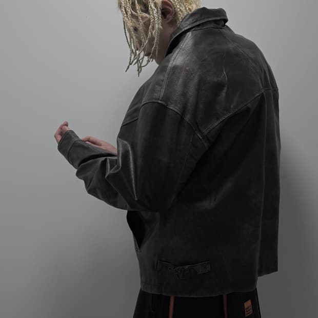 VTG FADE WASH LEATHER JACKET