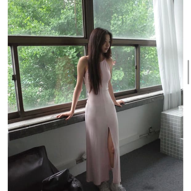 베이비랩 홀터 롱원피스 핑크