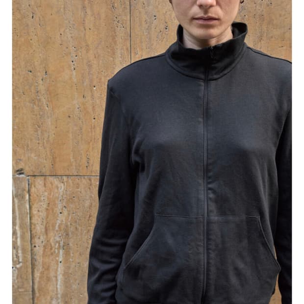 mudule neck zip black 3size