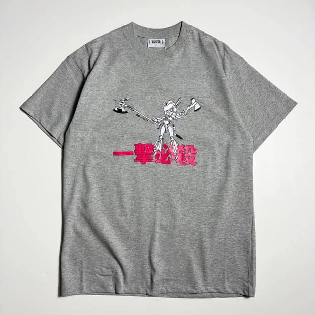 클로즈도어 25FW 메가 일러스트 그레이 반팔 티셔츠 R3423