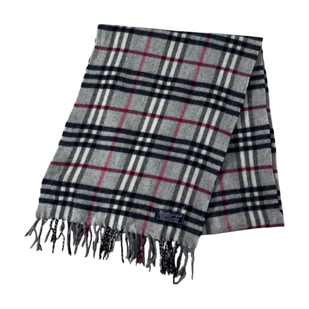 버버리 캐시미어 그레이 노바체크 머플러