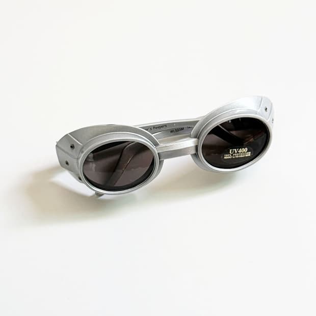 90s Dr.Jeepers 실버 인더스트리얼 고글 빈티지 선글라스