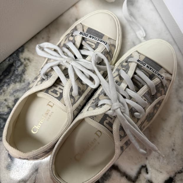 디올 오블리크 워크앤디올 스니커즈 스톤그레이 36