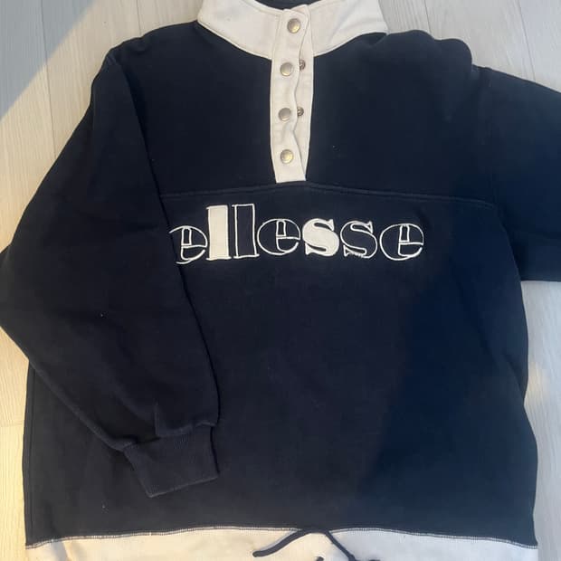 ELLESSE 반집업 맨투맨 네이비